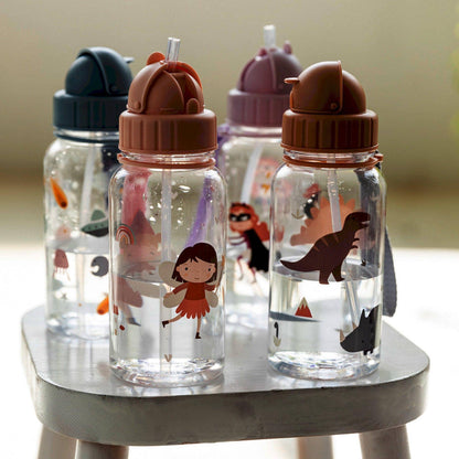 Tutete Dinos World drinkfles van Tritan plastic met siliconen rietje