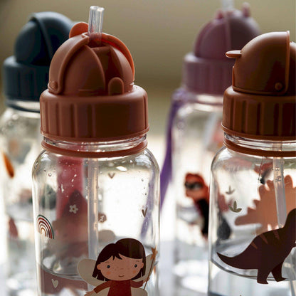 Tutete Dinos World drinkfles van Tritan plastic met siliconen rietje
