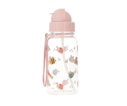 Plastic drinkfles met insectenmotief